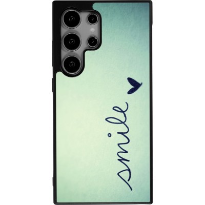Samsung Galaxy S25 Ultra Case Hülle - Silikon schwarz Smile