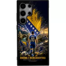 Coque Samsung Galaxy S25 Ultra - Silicone rigide noir Football Bosnie-Herzégovine splash 2026