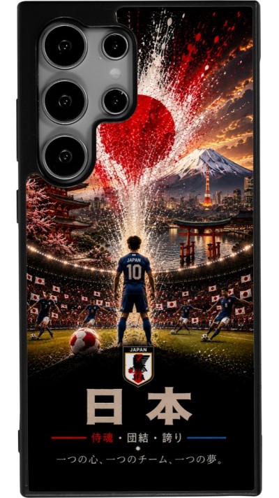 Coque Samsung Galaxy S25 Ultra - Silicone rigide noir Football Japon splash 2026