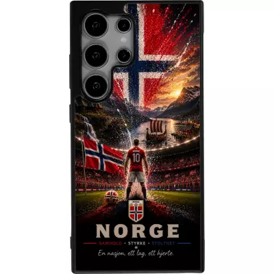 Samsung Galaxy S25 Ultra Case Hülle - Silikon schwarz Fussball Norwegen splash 2026