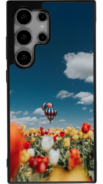 Samsung Galaxy S25 Ultra Case Hülle - Silikon schwarz Hot air balloon Spring 2026