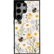 Samsung Galaxy S25 Ultra Case Hülle - Silikon schwarz Pattern bees Spring 2026