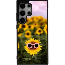 Samsung Galaxy S25 Ultra Case Hülle - Silikon schwarz Sunflower with glasses Spring 2026