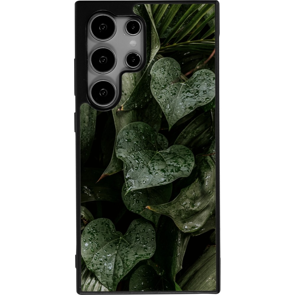 Coque Samsung Galaxy S25 Ultra - Silicone rigide noir Spring 23 fresh plants