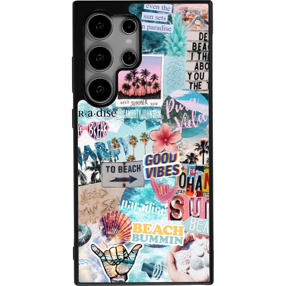 Samsung Galaxy S25 Ultra Case Hülle - Silikon schwarz Summer 20 collage