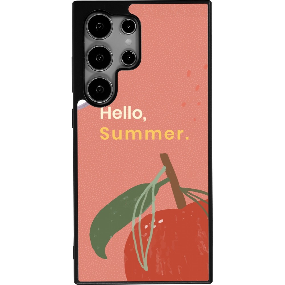 Samsung Galaxy S25 Ultra Case Hülle - Silikon schwarz Summer 2025 Hello summer