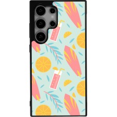 Coque Samsung Galaxy S25 Ultra - Silicone rigide noir Summer 2025 Pattern citron