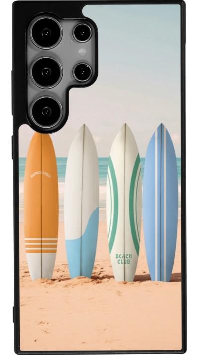 Samsung Galaxy S25 Ultra Case Hülle - Silikon schwarz Summer surfboard 2025