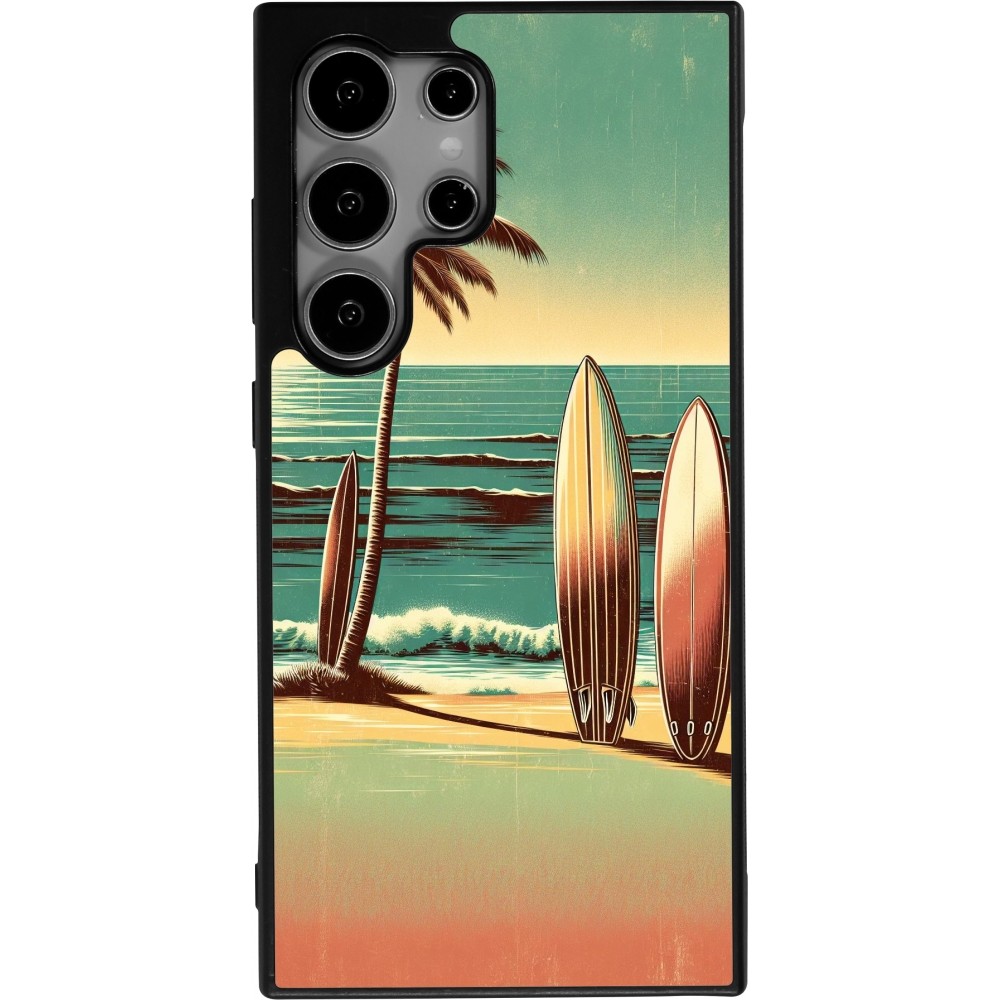 Samsung Galaxy S25 Ultra Case Hülle - Silikon schwarz Surf Paradise