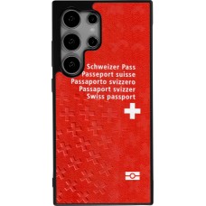 Coque Samsung Galaxy S25 Ultra - Silicone rigide noir Swiss Passport