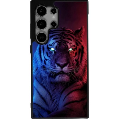 Coque Samsung Galaxy S25 Ultra - Silicone rigide noir Tiger Blue Red