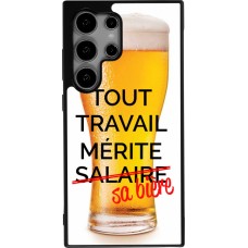 Coque Samsung Galaxy S25 Ultra - Silicone rigide noir Tout travail mérite sa bière