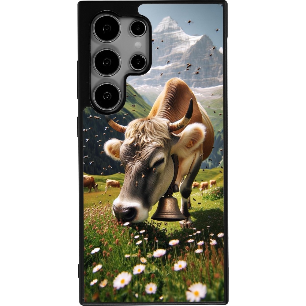 Samsung Galaxy S25 Ultra Case Hülle - Silikon schwarz Kuh Berg Wallis
