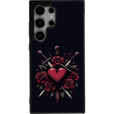 Samsung Galaxy S25 Ultra Case Hülle - Silikon schwarz Valentine 2024 gothic love