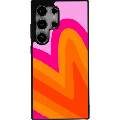 Samsung Galaxy S25 Ultra Case Hülle - Silikon schwarz Valentine 2024 heart gradient