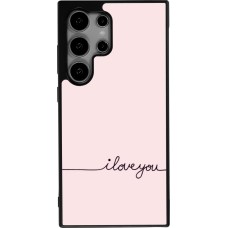 Coque Samsung Galaxy S25 Ultra - Silicone rigide noir Valentine 2023 i love you writing
