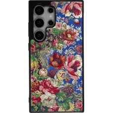 Coque Samsung Galaxy S25 Ultra - Silicone rigide noir Vintage Art Flowers