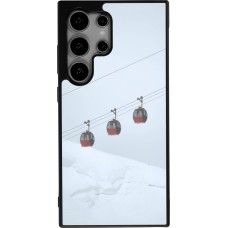 Coque Samsung Galaxy S25 Ultra - Silicone rigide noir Winter 22 ski lift