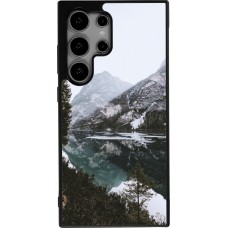 Coque Samsung Galaxy S25 Ultra - Silicone rigide noir Winter 22 snowy mountain and lake