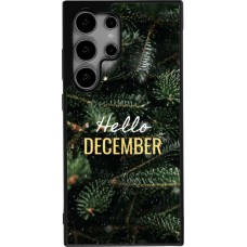 Coque Samsung Galaxy S25 Ultra - Silicone rigide noir Winter 25 Winter hello december
