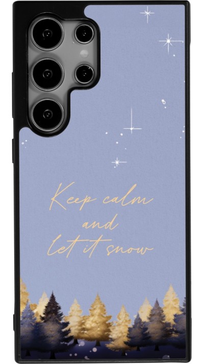 Coque Samsung Galaxy S25 Ultra - Silicone rigide noir Winter 25 Winter illustration of trees