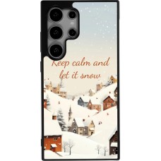 Coque Samsung Galaxy S25 Ultra - Silicone rigide noir Winter 25 Winter Keep calm and let it snow