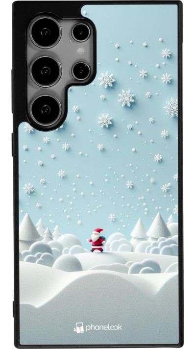 Samsung Galaxy S25 Ultra Case Hülle - Silikon schwarz Weihnachten 2023 Kleiner Vater Schneeflocke