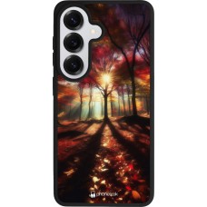 Samsung Galaxy S26 Case Hülle - Silikon schwarz Herbstlicher goldener Glanz