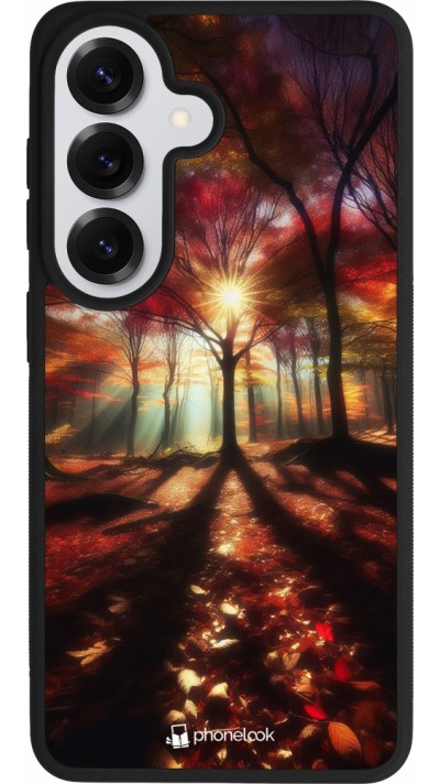 Samsung Galaxy S26 Case Hülle - Silikon schwarz Herbstlicher goldener Glanz