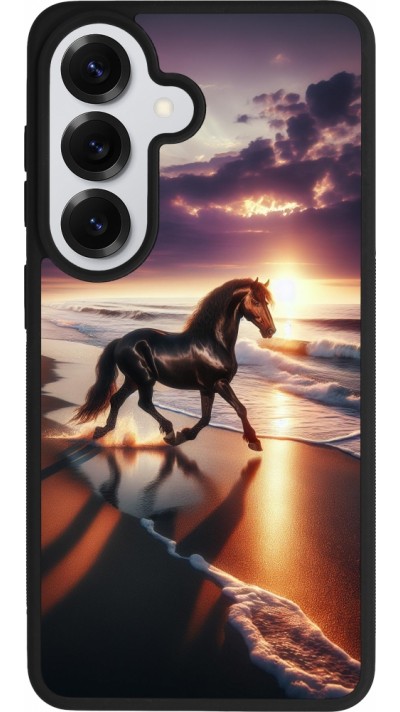 Samsung Galaxy S26 Case Hülle - Silikon schwarz Pferd majestätisch Strand