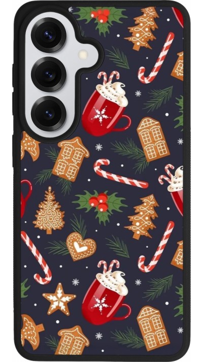 Samsung Galaxy S26 Case Hülle - Silikon schwarz Christmas 25 Pattern Gingerbread House