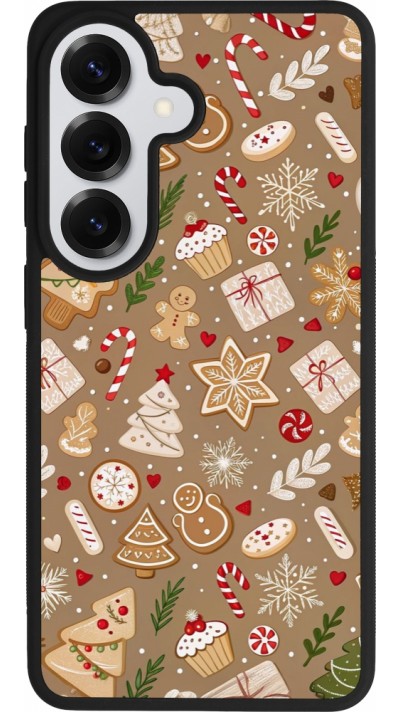 Samsung Galaxy S26 Case Hülle - Silikon schwarz Christmas 25 Pattern Ginger Cookie