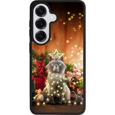 Samsung Galaxy S26 Case Hülle - Silikon schwarz Christmas 25 Xmas Cat
