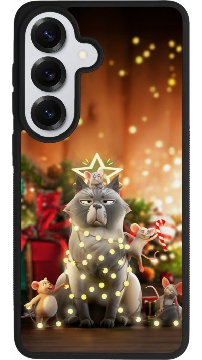 Samsung Galaxy S26 Case Hülle - Silikon schwarz Christmas 25 Xmas Cat