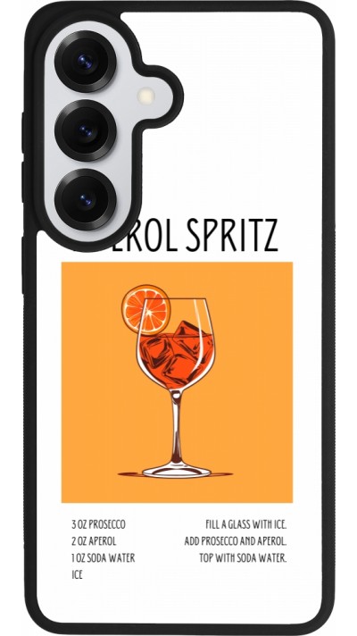 Samsung Galaxy S26 Case Hülle - Silikon schwarz Cocktail Rezept Aperol Spritz