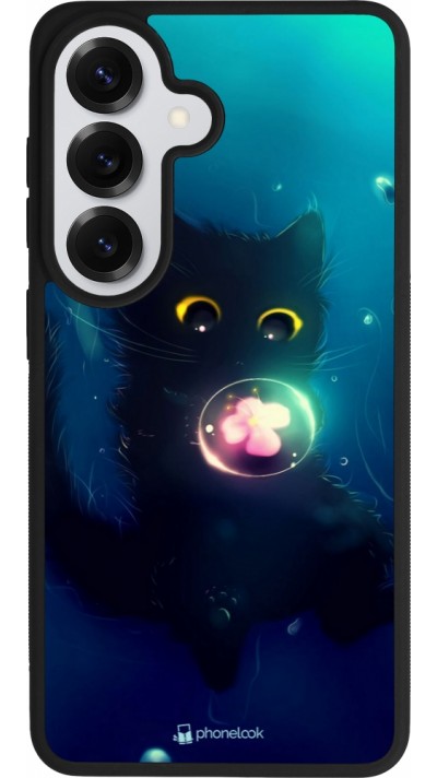 Samsung Galaxy S26 Case Hülle - Silikon schwarz Cute Cat Bubble