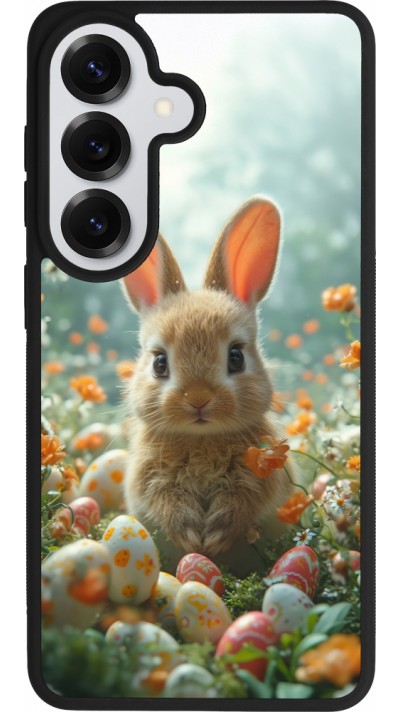 Coque Samsung Galaxy S26 - Silicone rigide noir Easter 2026 Rabbit in the garden