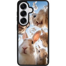 Coque Samsung Galaxy S26 - Silicone rigide noir Easter 2026 Rabbits