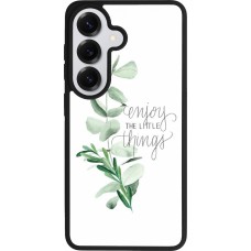 Coque Samsung Galaxy S26 - Silicone rigide noir Enjoy the little things