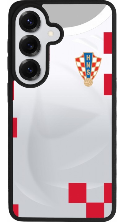Samsung Galaxy S26 Case Hülle - Silikon schwarz Kroatien 2022 personalisierbares Fussballtrikot