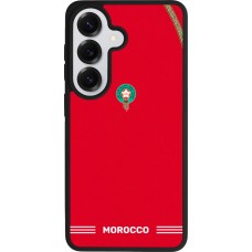 Coque Samsung Galaxy S26 - Silicone rigide noir Maillot de football Maroc 2026 personnalisable