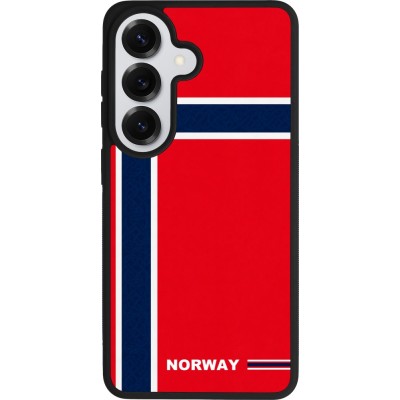 Coque Samsung Galaxy S26 - Silicone rigide noir Maillot de football Norvège 2026 personnalisable