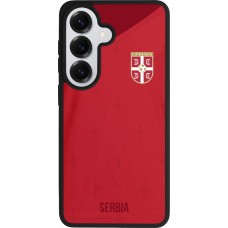 Coque Samsung Galaxy S26 - Silicone rigide noir Maillot de football Serbie 2022 personnalisable