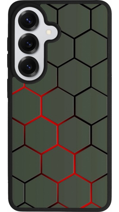 Samsung Galaxy S26 Case Hülle - Silikon schwarz Geometric Line red