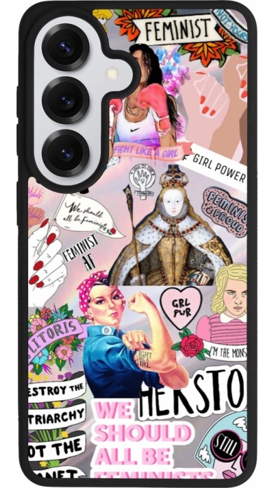 Samsung Galaxy S26 Case Hülle - Silikon schwarz Girl Power Collage