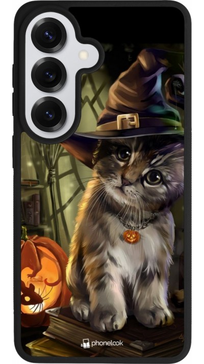 Coque Samsung Galaxy S26 - Silicone rigide noir Halloween 21 Witch cat