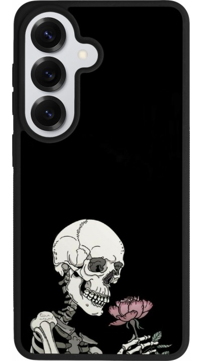 Coque Samsung Galaxy S26 - Silicone rigide noir Halloween 2023 rose and skeleton
