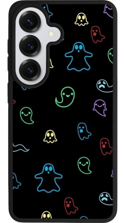Coque Samsung Galaxy S26 - Silicone rigide noir Halloween 2024 colorful ghosts