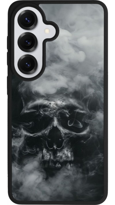 Coque Samsung Galaxy S26 - Silicone rigide noir Halloween 2024 smoky skull