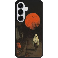 Coque Samsung Galaxy S26 - Silicone rigide noir Halloween 2025 Ghost on a bicycle